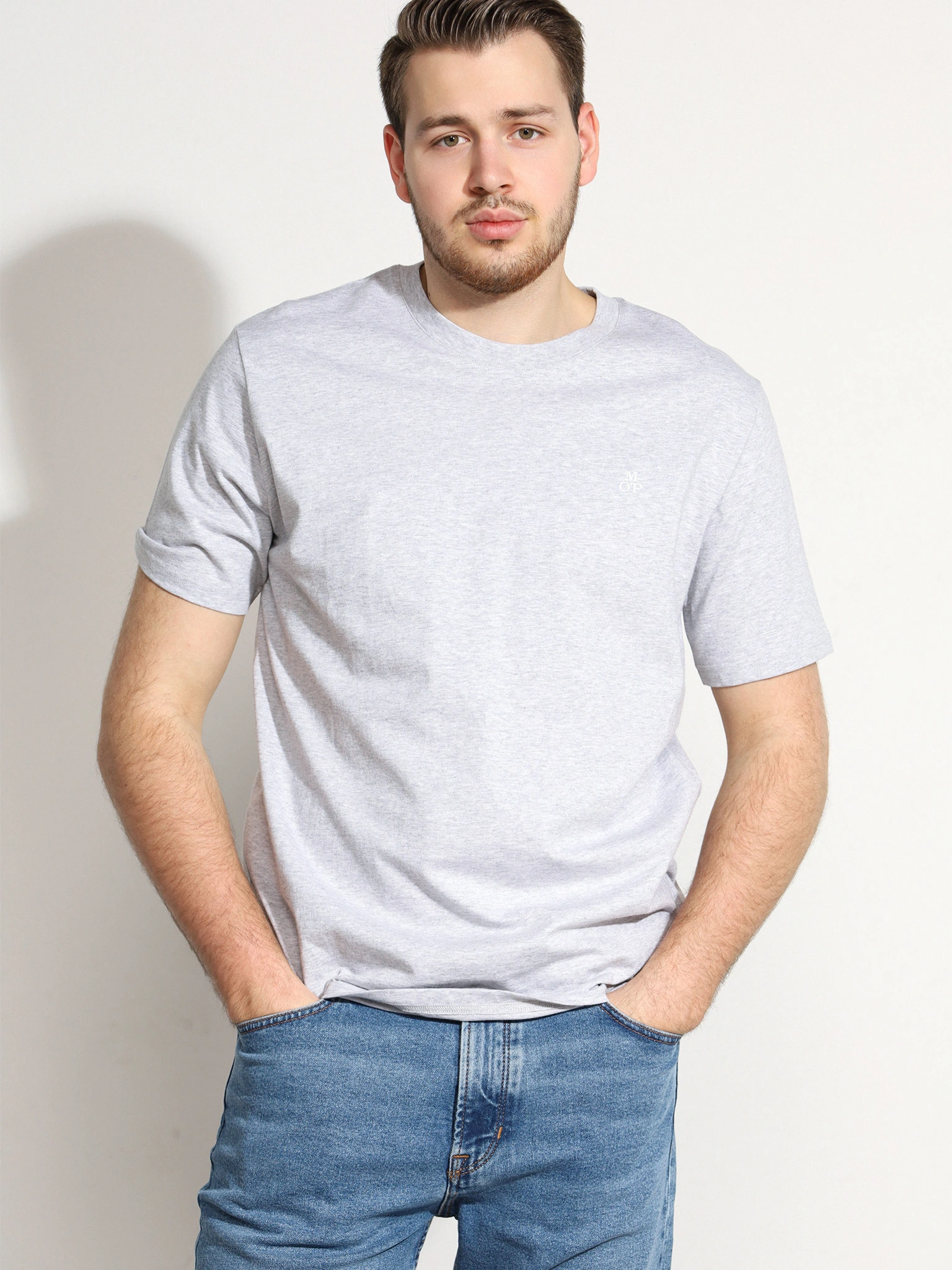 Футболка серого цвета из хлопка